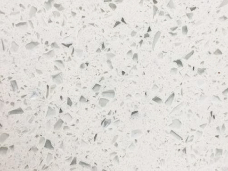 Sparkle white quartz slab