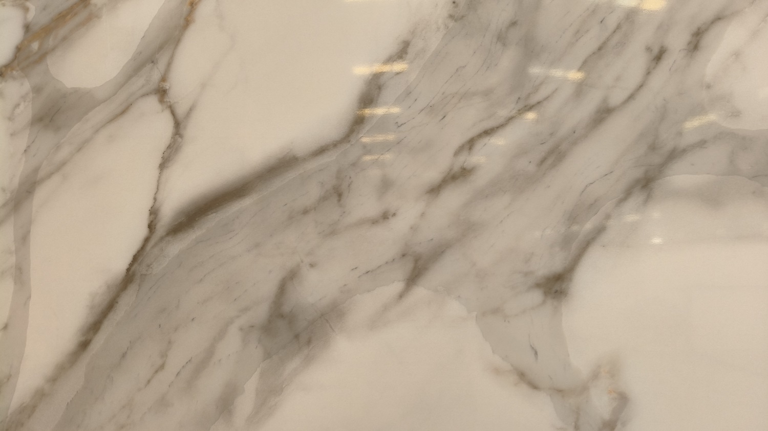 Marble effect printed quartz slab